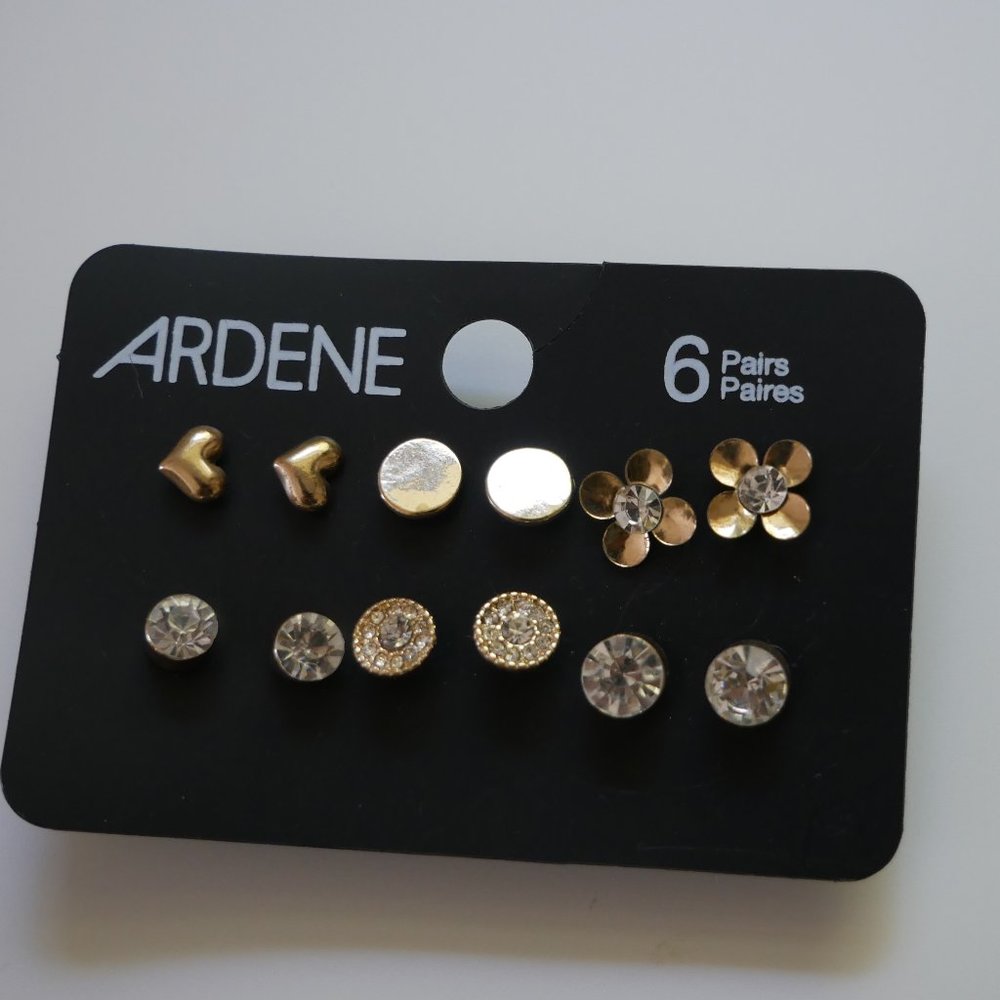 Earrings 6 pairs